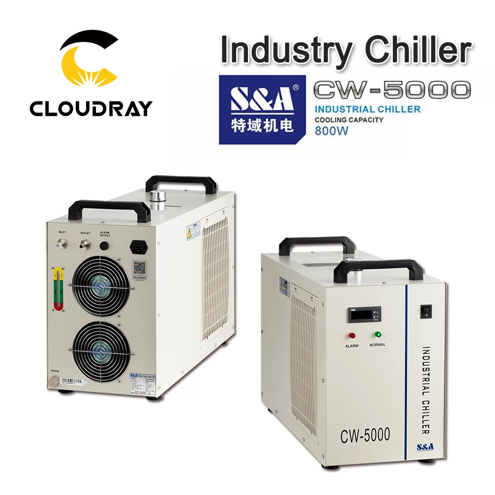 Cloudray S & A CW5000 промышленности воздушный водоохладитель для CO2 лазерная гравировка резка машины охлаждения 80 Вт 100 лазерной трубки