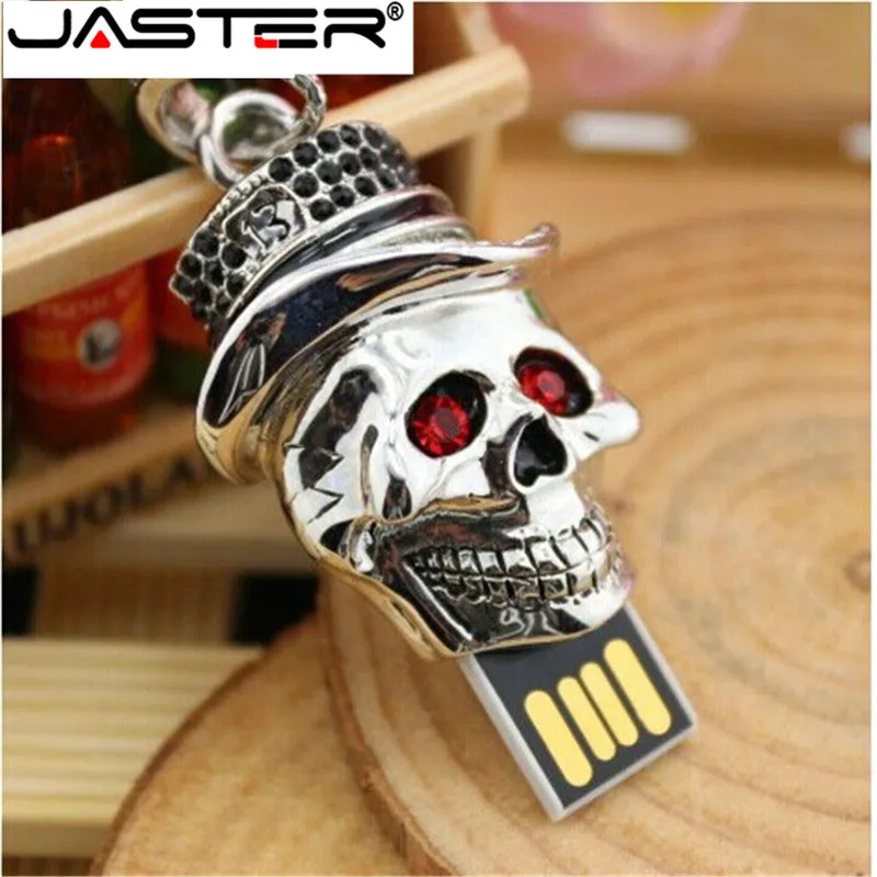 JISTER классный настоящий хрустальный череп, голова usb флэш-накопитель 4G 8G 16G 32G 64G USB 2,0 карта памяти, носитель u диск