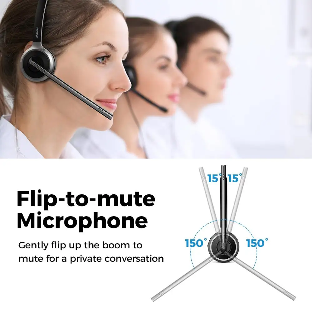 Улучшенная Bluetooth гарнитура Mpow M5 5 0 беспроводные наушники с 18 часовым разговором и
