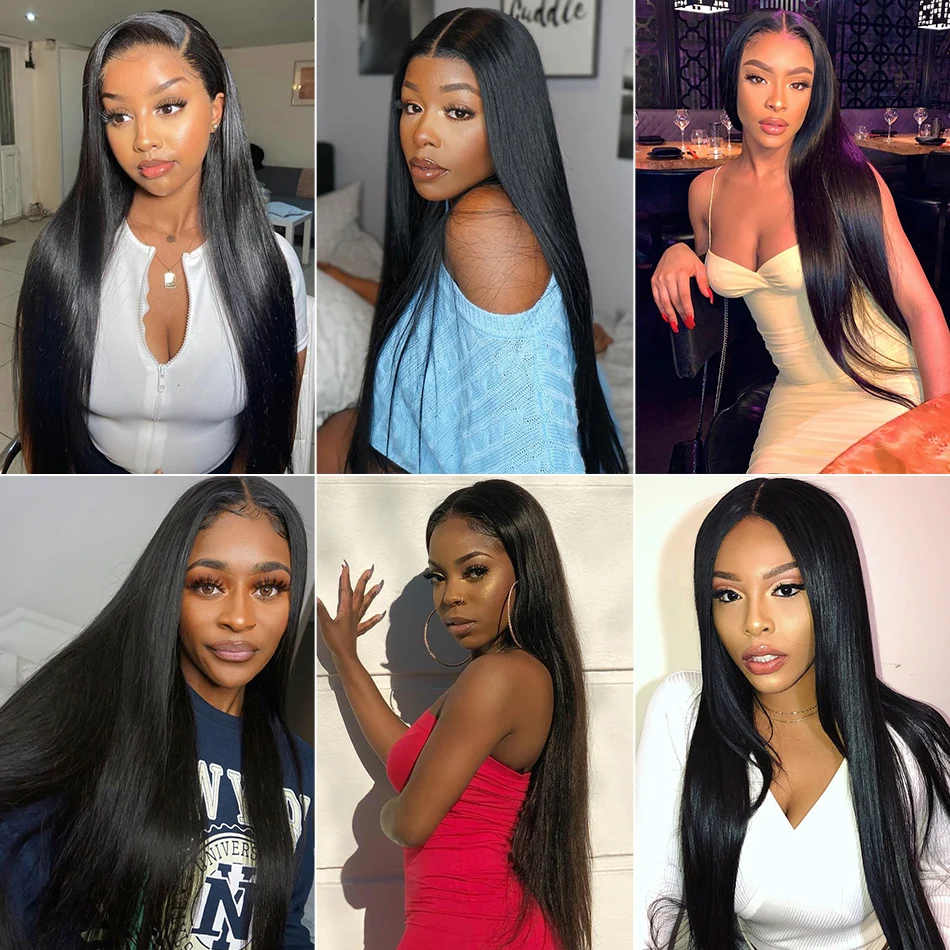 Recool Lace Front Human Hair Wigs Bone Straight Lace Front Wigs HD Frontal Wig Ready To Go Wig Human Hair