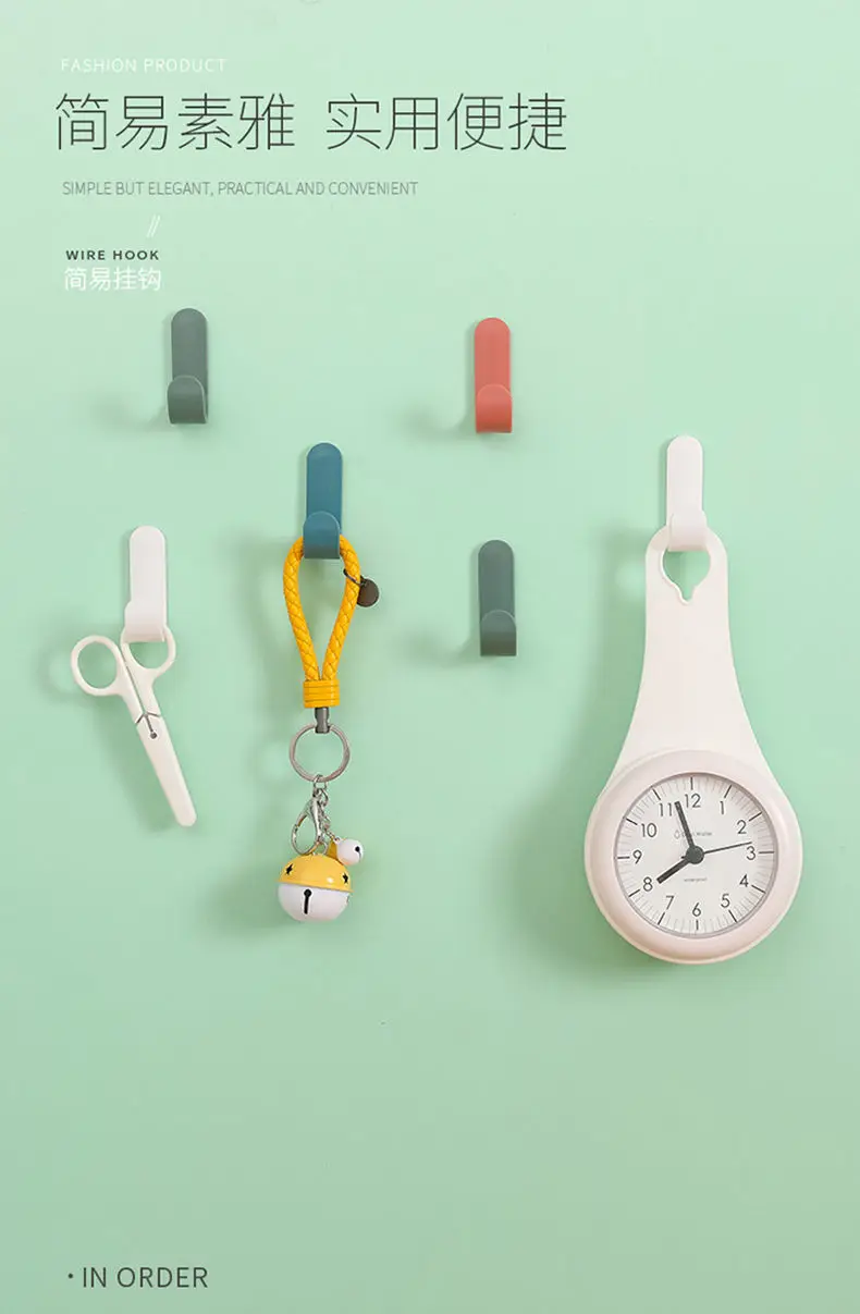 

2pcs Household Bathroom Hook Wall Door Hook Hanger Creative Letter Bag Kitchen Wall Hook клниа на сенђ For Convenience bañ