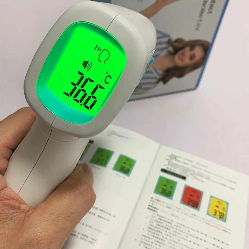 

Thermometer Infrared Forehead Body Digital Electronic Non-contact Contactless Adult with LCD Backlight High Precision Measure