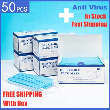

Face Mask Dust Filter 3 Layer Mask Dust Protection Masks Anti-pollution Elastic Ear Loop Mouth Mask Safety Anti Virus Disposable