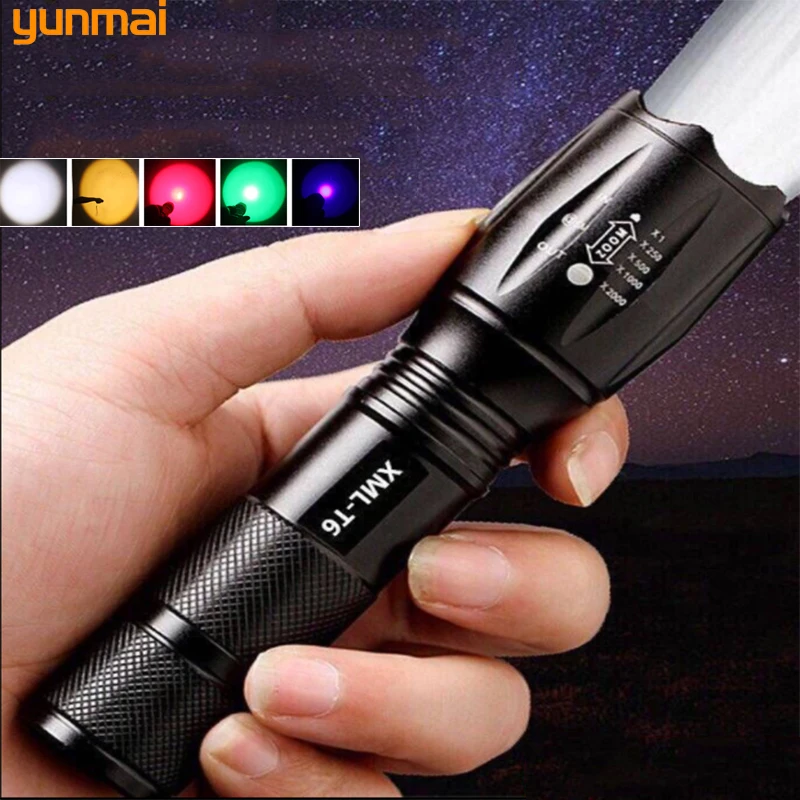 Фонарь светодиодный водонепроницаемый 6 цветов белый желтый красный зеленый