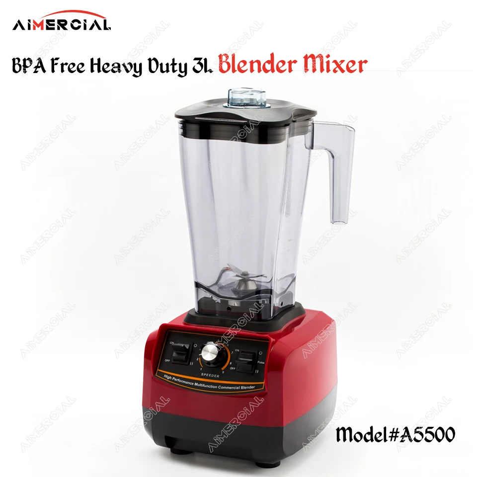

A5500 BPA free 2200W Heavy Duty 3L Blender Mixer Commercial Juicer Food Processor Ice Smoothie Blender with Japan Blade