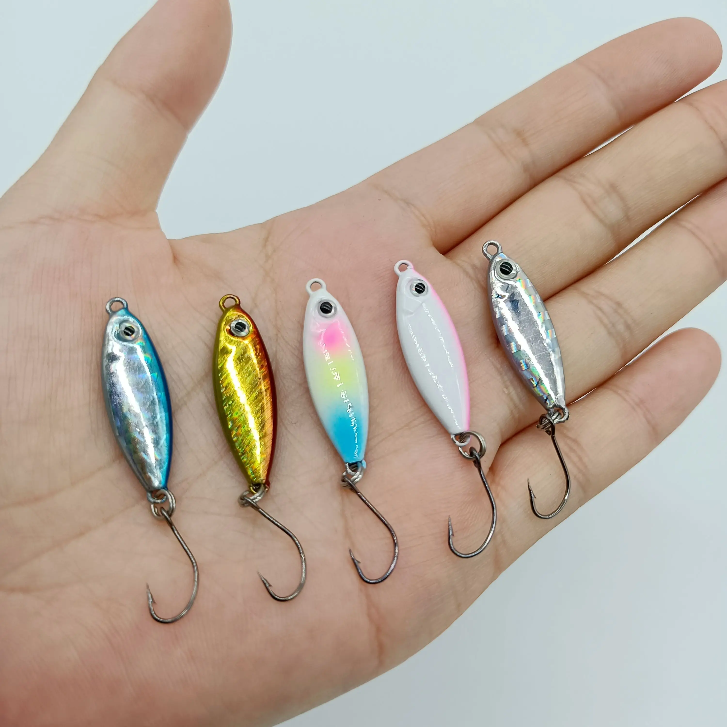 DUODUOYU 1pcs Small Jigs Fishing Lure 3g 5.5g Metal Jigging Micro Spoon Trout Isca Artificial Hard Bait Fishing Equipment