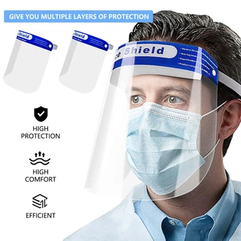 

Transparent Protective Face Shield Anti-saliva Mask Oil-Splash Face Cover With Elastic Band 1pcs
