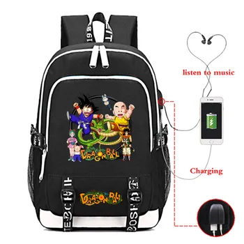 

Anime Dragon Ball Backpack USB charging backpack Laptop Backpack Men backpack School Backpack bags for Teenager boys and girls