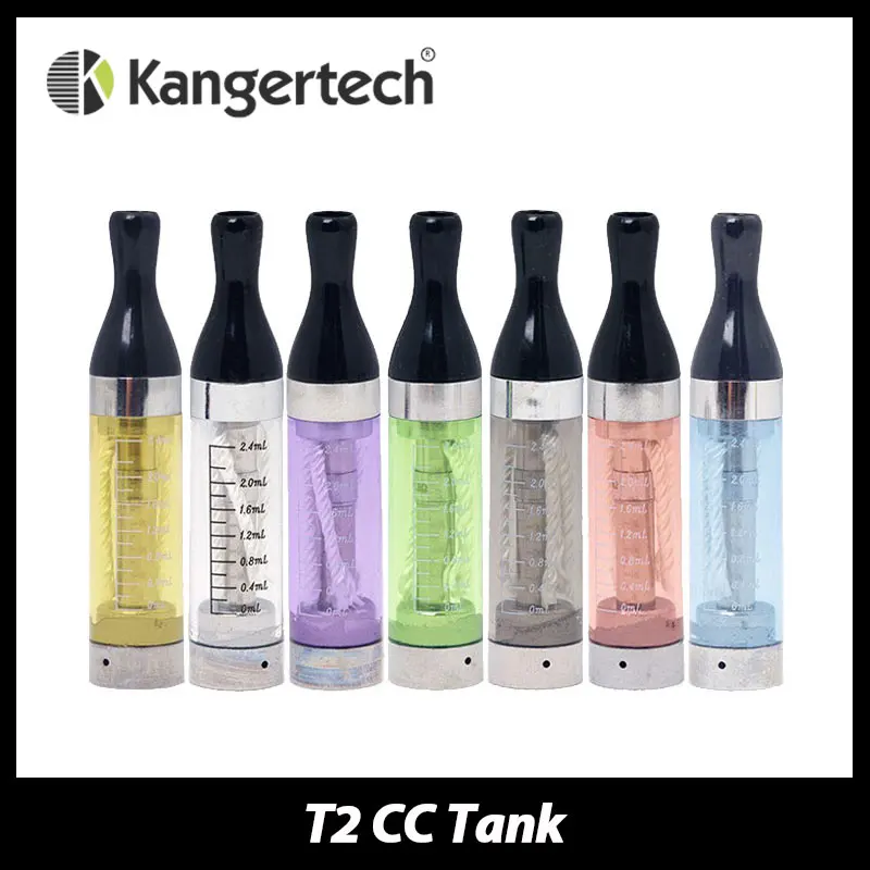 

100% Original Kangertech T2 EGo CC Clearomizer 2.4ml Capacity Compatible With ego series Battery E-cig Atomizer Clearance Price