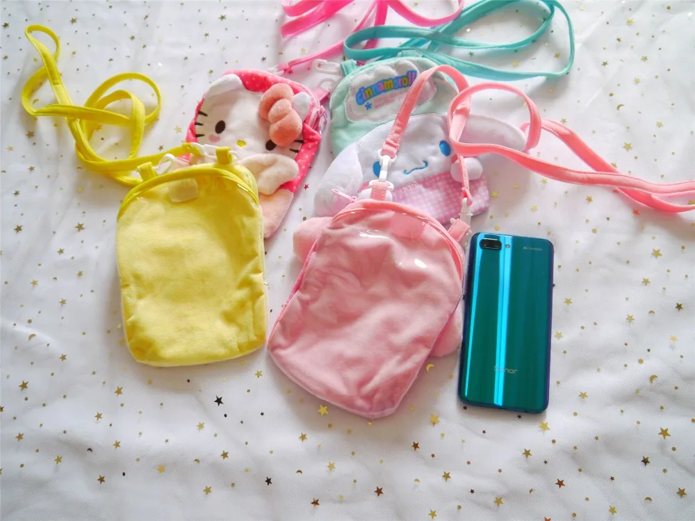 Kawaii собака кошка плюшевая сумка через плечо мягкий мультфильм игрушечные животные сумки на плечо кукла детский дорожный костюм украшение подарок