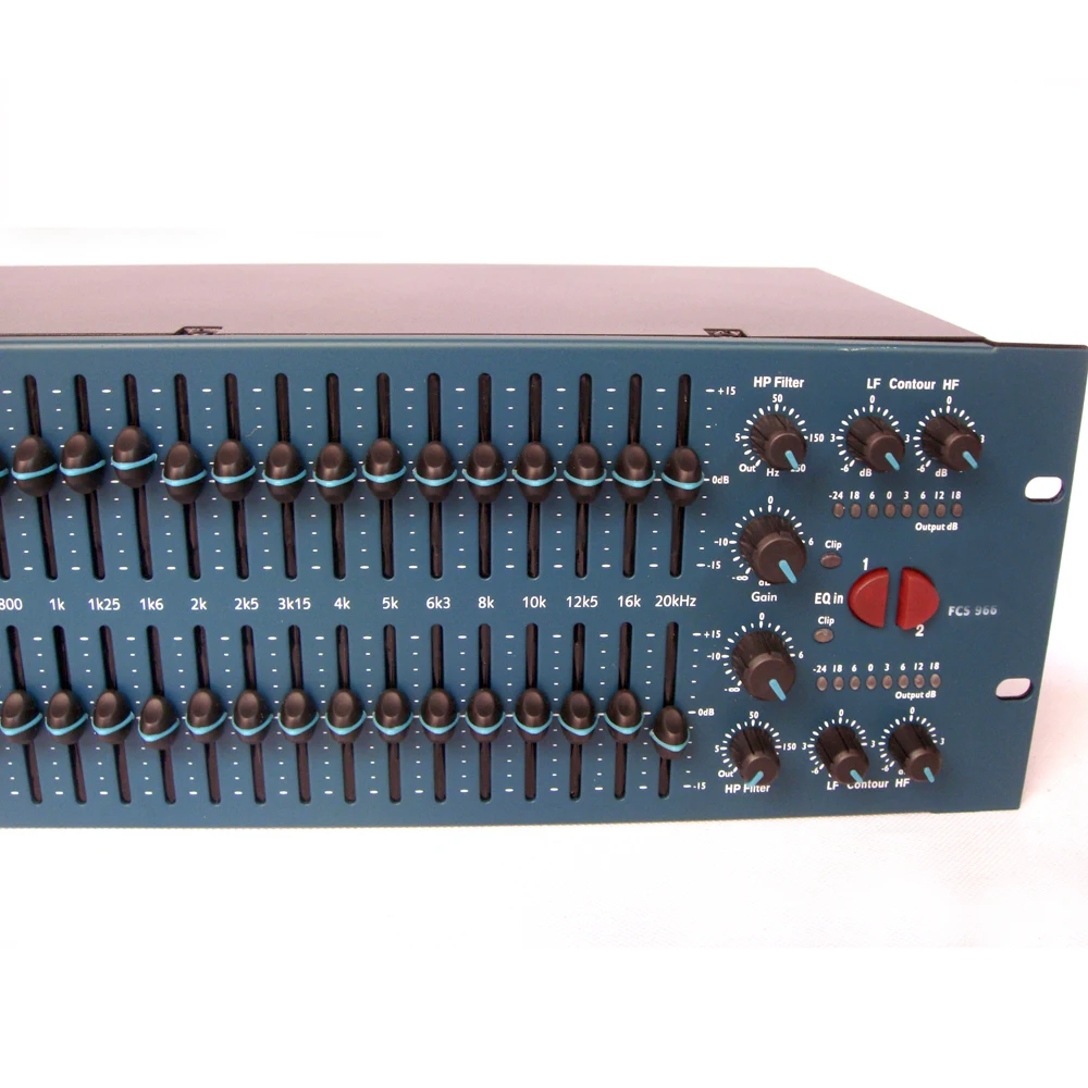 Leicozic FCS 966 Opal Graphic Equaliser EQ Constant Q Dual Equalizer 31 Band EQ Stereo Graphic Pro Audio System