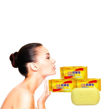 

85g Shanghai Traditional Sulfur Soap Plant Chinese Medicine Fat-free Psoriasis Seborrheic Eczema Face Washing Soap