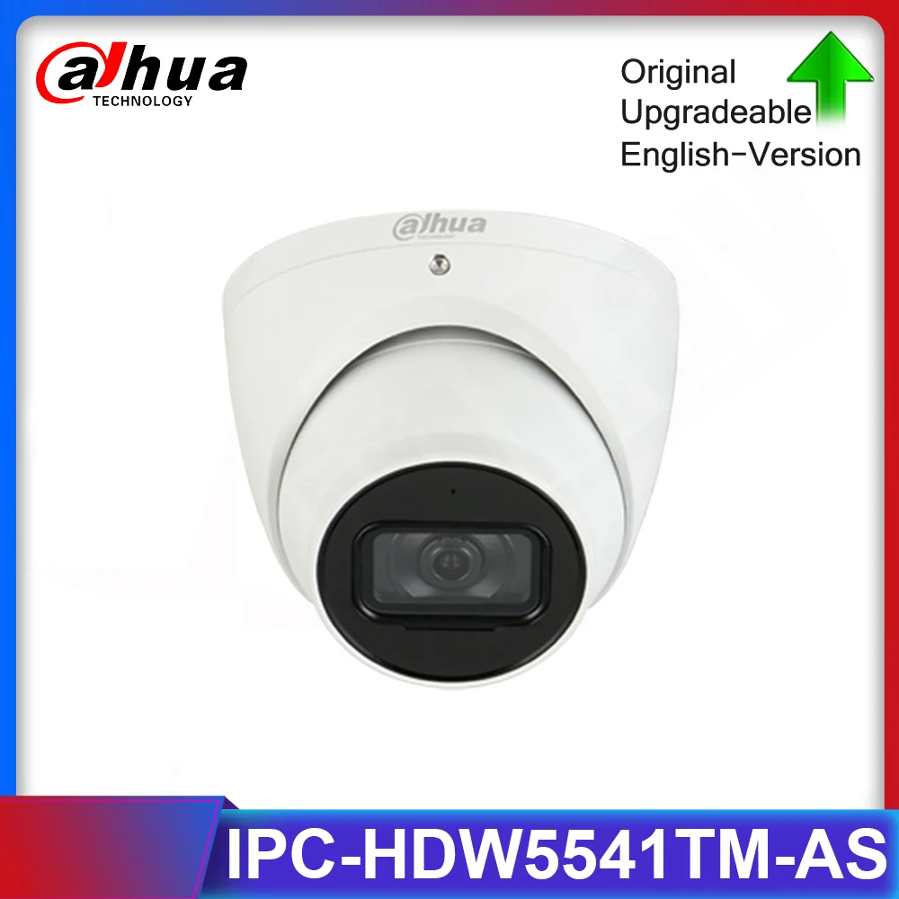 

Dahua IP camera IPC-HDW5541TM-AS 5MP WDR IR Eyeball AI Network Camera support POE Built-in MIC Security camera