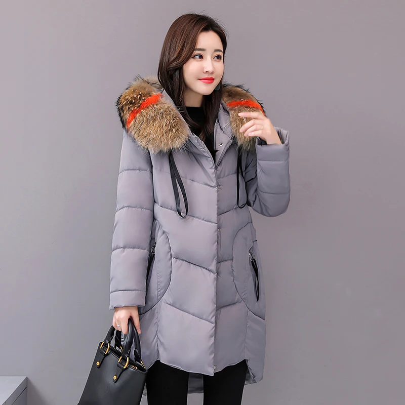 Plus Size 4XL 5XL Winter Jacket Women Padded Outwear Hooded Colorful Fur Female Coat Long Parka Mujer Invierno