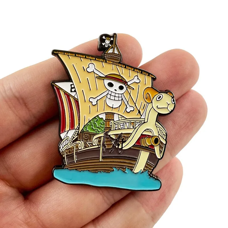 Pirate Ship Enamel Pin Anime Pins New Year Gift Manga Japanese Briefcase Badges on Backpack Brooch for Clothes Cool | Украшения и