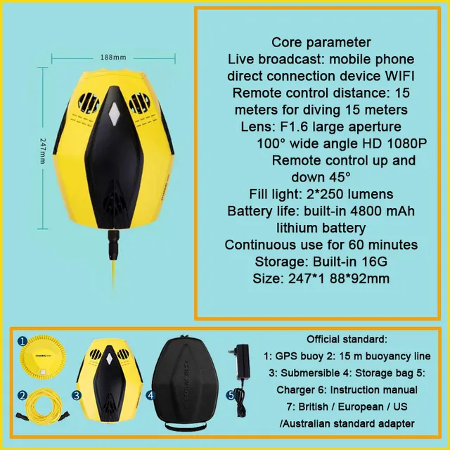 Visual Underwater Drone Mini RC Model Submarines HD Photo Camera Remote Control Ship Robot to Detect Fish High-Tech Toy 5