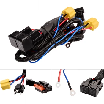 

YUNPICAR 1Set 2 Headlight Harness H4 Headlight Relay Harness