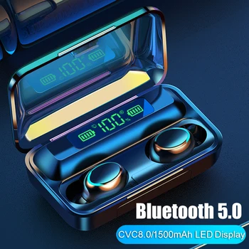

Mini TWS Bluetooth 5.0 LED display Earbuds Stereo Wireless In-ear Noise Cancelling Earphone Handsfree Binaural call Headset