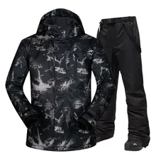 Лыжные куртки, мужская теплая одежда, лыжный и сноубордический костюм, куртки+ штаны, Мужская ветрозащитная водонепроницаемая одежда, зимний мужской лыжный костюм