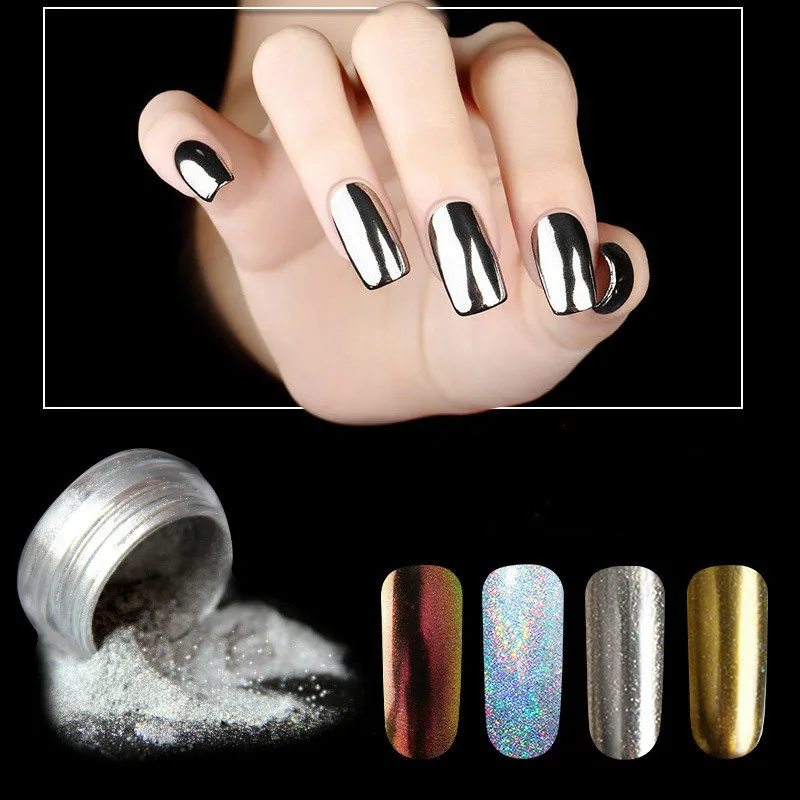 

2019 New 8 ML Laser Powder Aurora Luxury Titanium Glitter Nail Polish 6 Colors Optional