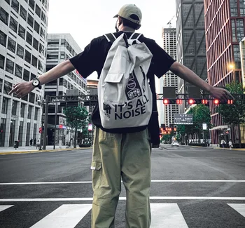 

New Arrival Men Fashion Streetwear Backpack Large Capacity Unisex Travel Couple Bag Teenagers College Cloth Bags Mochila D917