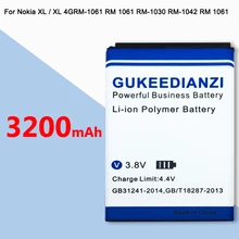 GUKEEDIANZI телефон батарея BN-02 для Nokia XL 4G RM-1061 RM 1061 RM-1030 RM-1042 3200 мАч Высокое качество замена батареи