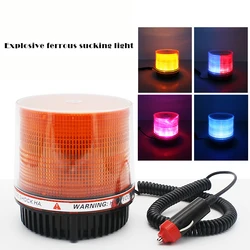 Projecteur rotatif Led ambre 12v/24v, lumière d'avertissement de risque de Flash, stroboscope d'urgence, avec support à Base magnétique et prise Rechargeable 