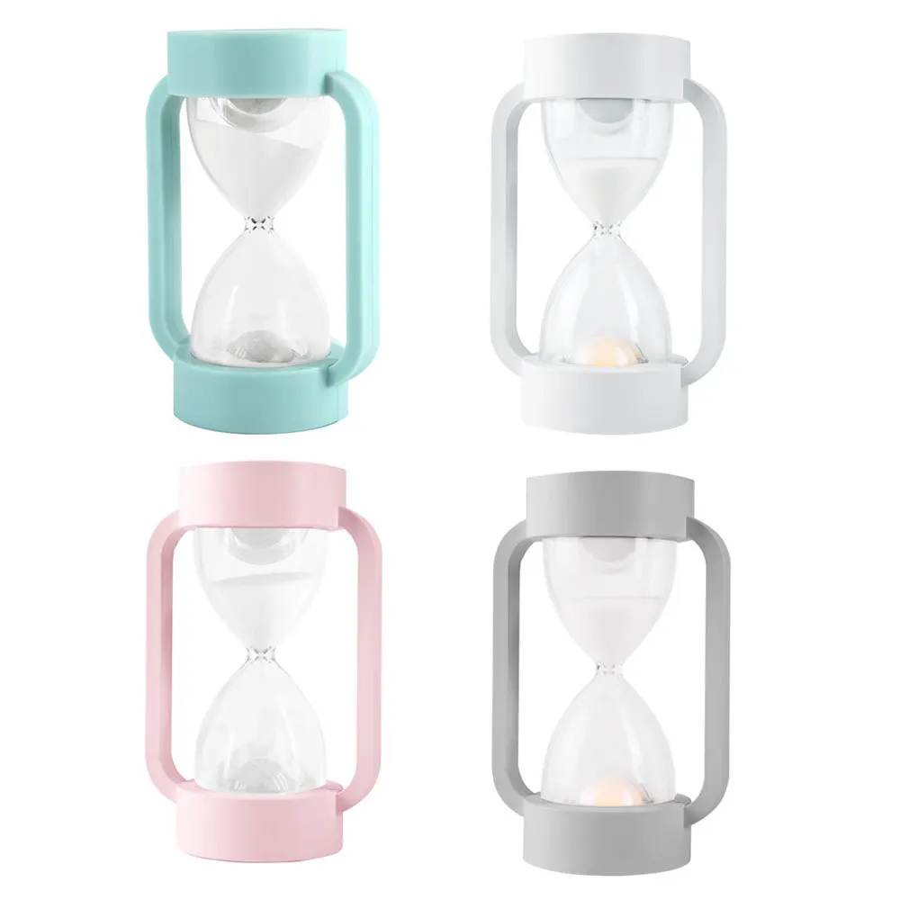 LED Hourglass Night Light Creative Sand Clock Timers Lamp for Home DIY Toys Gift Kids Bedroom Night Light Decoration Supplies