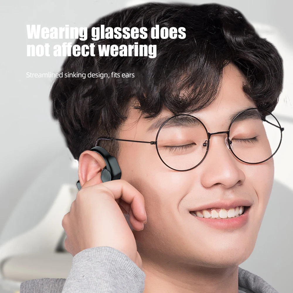  ACCEZZ Newest Bone Conduction Headphones Bluetooth 5 0 Wireless Headset Sweatproof Waterproof Sports Outdoor Earphones With Mic