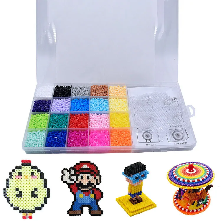 20 цветов коробка набор шариков Хама игрушки 2 5 мм Perler обучающие для детей Diy