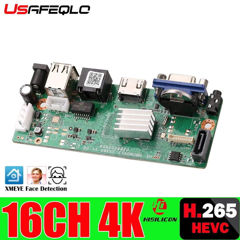 Hi3536E Xmeye CCTV 8CH 9CH 16CH NVR H.265 + сетевой видеорегистратор 16 каналов 4K HDMI выход Поддержка
