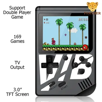 

Portable Super VIB Vibration Retro Video Game console Handheld Game Player with gamepads support double player game
