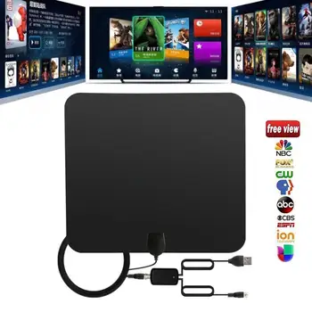 

5pieces/lot 1080p HDTV Indoor TV antenna 250X220mm ATSC DVB-T 25DB Digital antenna With Amplifier Signal Booster TV Aerial