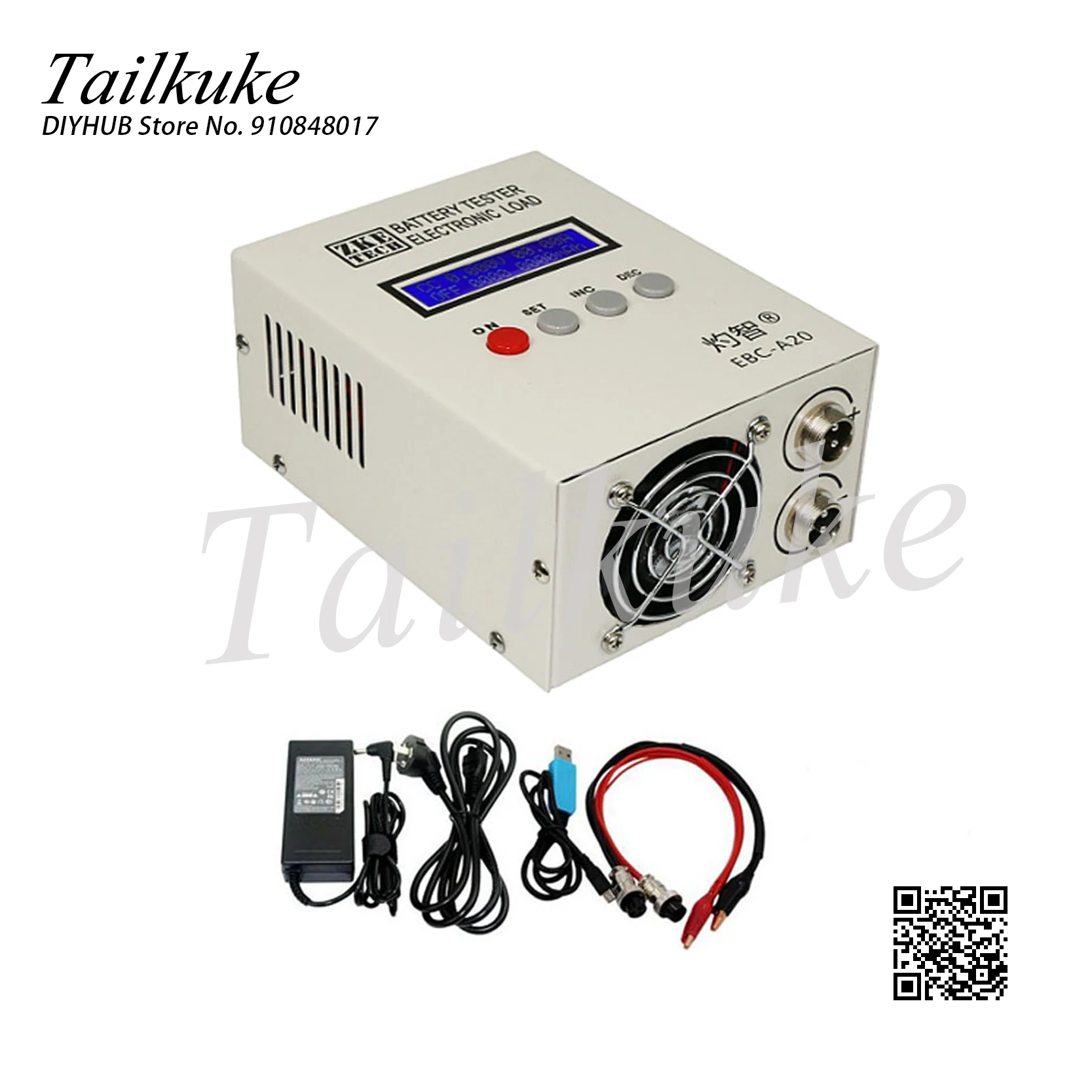 EBC-A20 Battery Tester 30V 20A 85W Lithium Lead-acid Batteries Capacity Test 5A Charge 20A Discharge Support PC Software Control