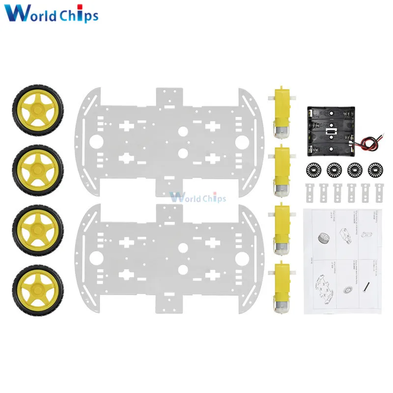 Châssis Robot Tank 4WD avec Moteurs et Encodeurs pour Arduino