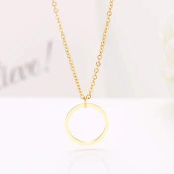 

CACANA Stainless Steel Necklace For Women Lover's Casual Personality Circle Choker Chain Gold Necklaces Engagement Jewelry