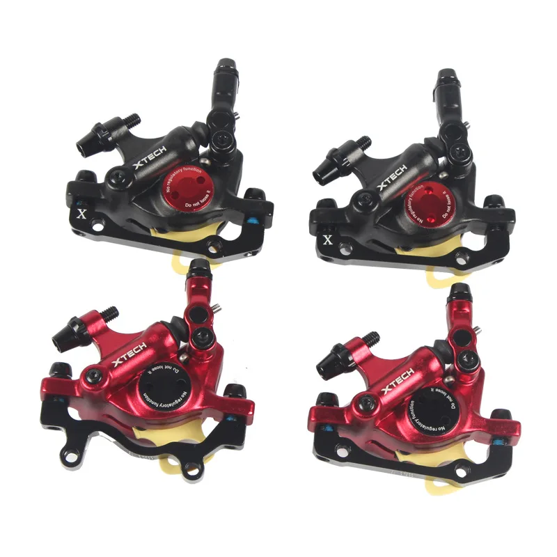 

MTB Mountain Bike Mechanical Line Pull Brake Caliper Hydraulic Brake Clip Clamp Road Bicycle Brakes Black/Red For 140/160/180mm Rotor