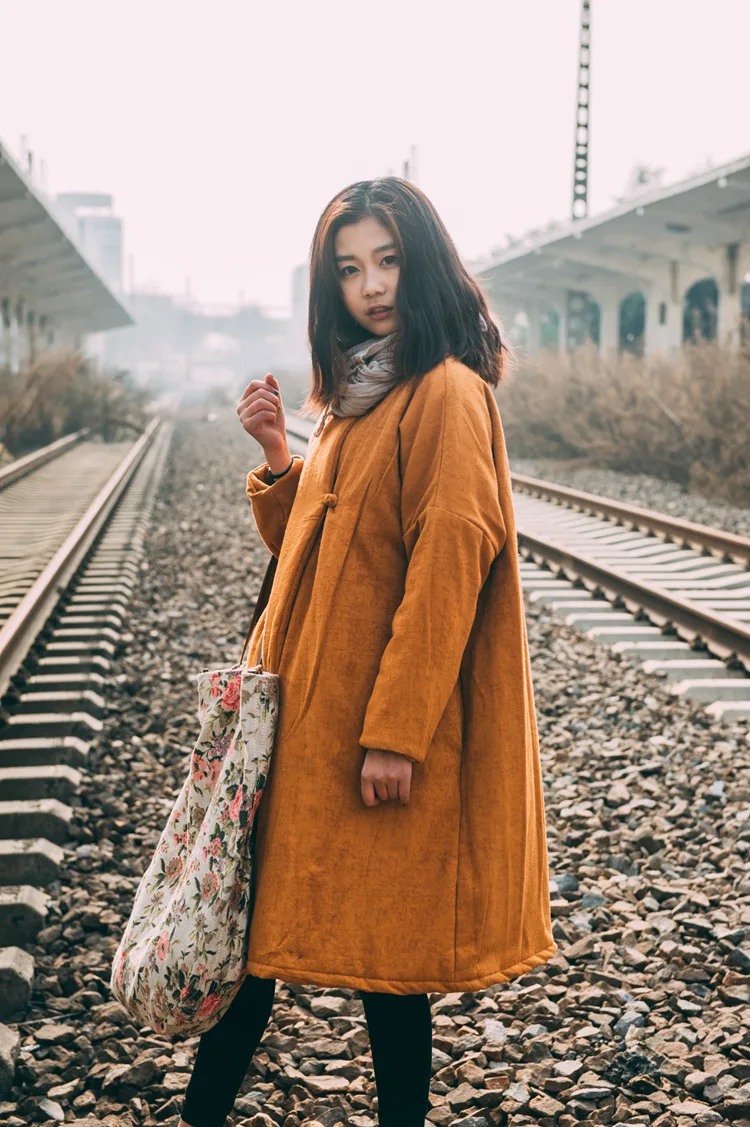 

Small Warm Handmade Frog Chinese Style Ethnic-Style Simplicity Basic Men's Plain Color Jacquard Cotton-padded Jacket Cotton Robe