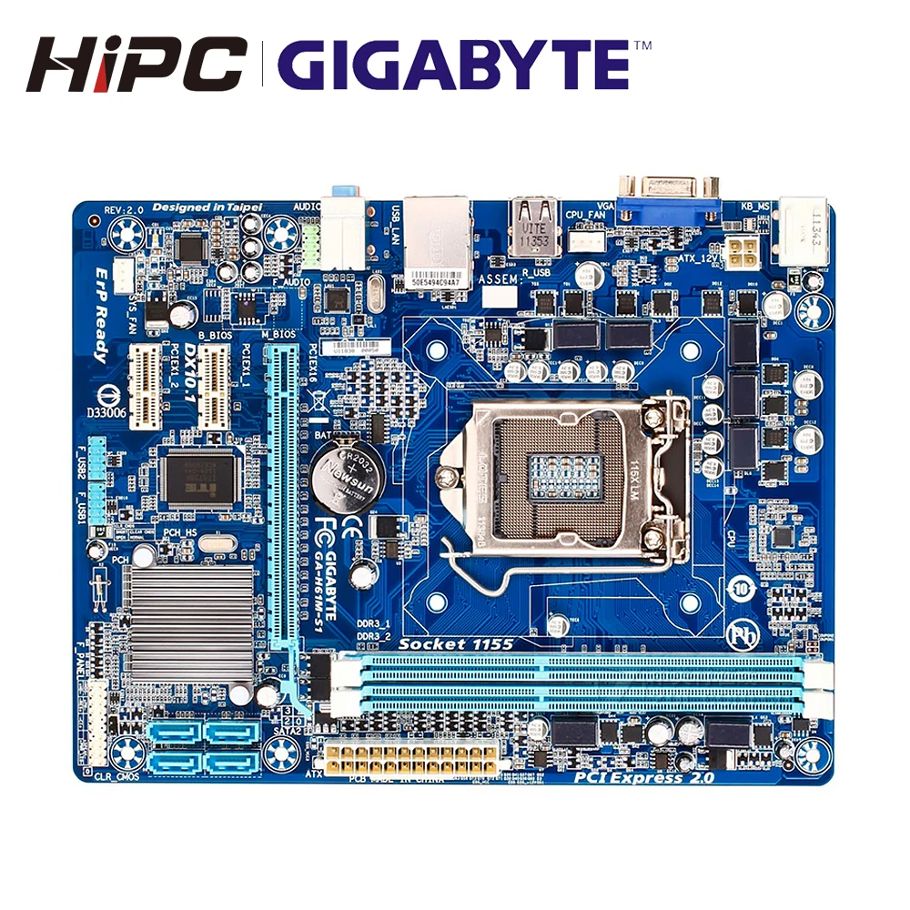 Cena Gigabyte GA H61M S1 płyta główna pulpitu H61 LGA 1155 I3 I5 I7 DDR3 16G mikro ATX H61M S1 używana płyta główna