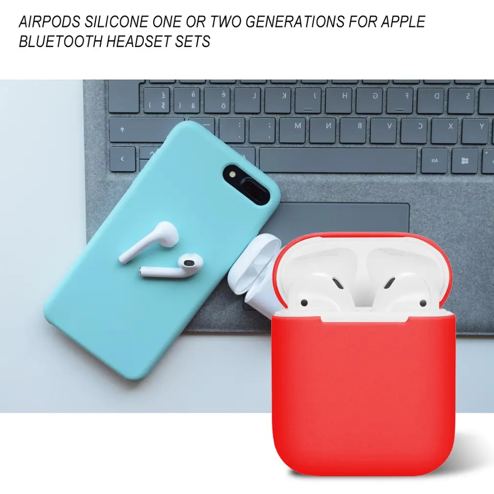 Universal Silicone Case Wireless Headset Waterproof Headphone Protection Box For Apple for Airpods Accessories