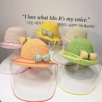 

Kids Boys Girls Cute Baby Hats Anti-spitting Protective Dustproof Hat Cover Fisherman Straw Cap повязка на голову