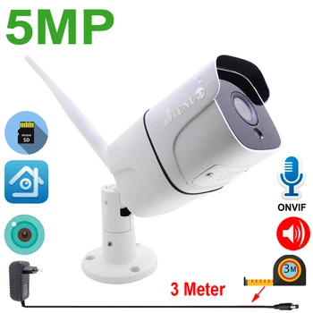 

5MP IP Camera Wireless 64G 3Meter Adapter Cctv Security Two-Way Audio Home Surveillance Outdoor Waterproof Night Vision Wifi Cam