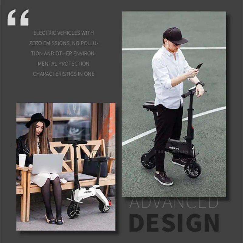 New 7 Inch Folding Electric Bike 2 Wheels Electric Scooters 37V 350W Lightest Mini Adult Electric Scooter With Two Batteries (17)