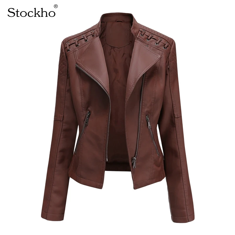 Woman Leather Jacket Winter Leather Jacket Woman Clothes Winter Fashion