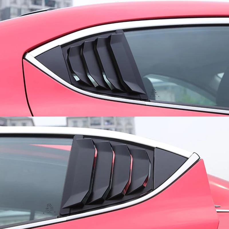 

FOR Mazda3 window-shades 2 pieces/set ABS carbon fiber grain Rear window shutter c pillar shutter decoration cover 2014-2017 M3