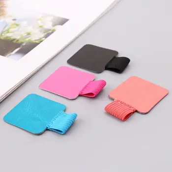 

3pcs Square Self-adhesive Leather Pen Clip Pencil Elastic Loop For Notebooks Journals Clipboards Pens Holder XXUC