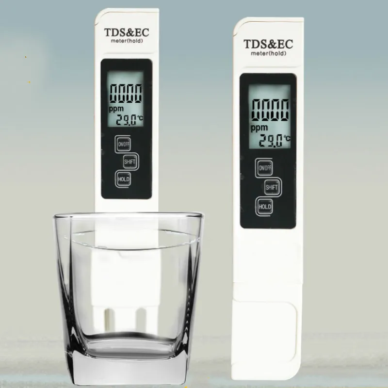 New TDS EC Meter Temperature Tester pen 3 In1 Function Conductivity Water Quality Measurement Tool TDS&EC Tester 0-9990ppm