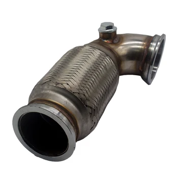 

2.5"inch V-Band Downpipe Low Profile 90 Degree W/ Flex Bellow Pipe Stainless