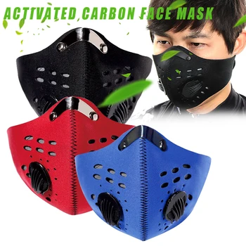 

Anti-Dust Half Face Mask Mouth Mask with Filter Breathing Valves for Cycling Outdoor BHD2