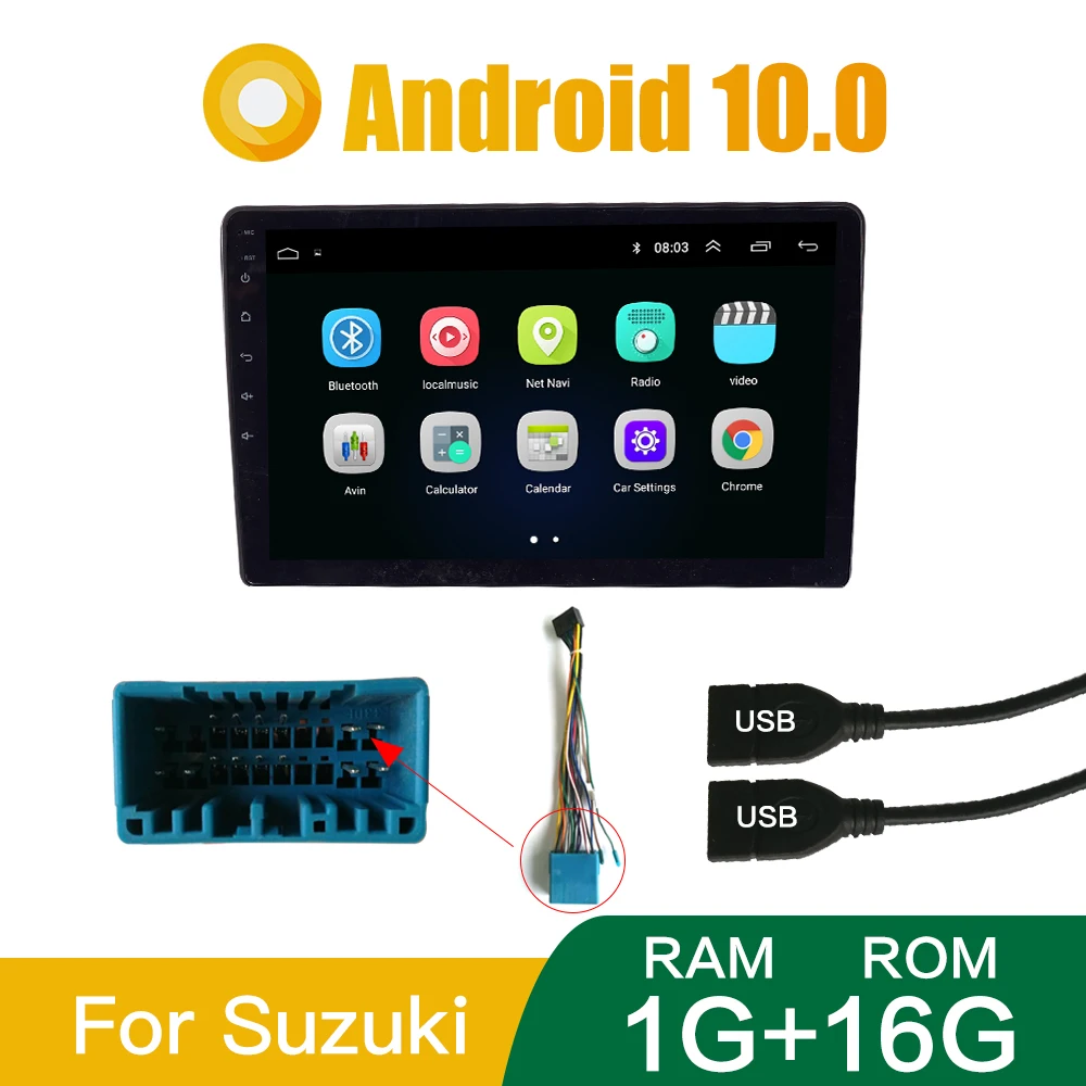 best car stereo 9 INCH 2GB RAM 32GB ROM Android 10.0 Car radio Multimedia Video Player Universal auto Stereo Bluetooth Steering Wheel control car media player hdmi Car Multimedia Players